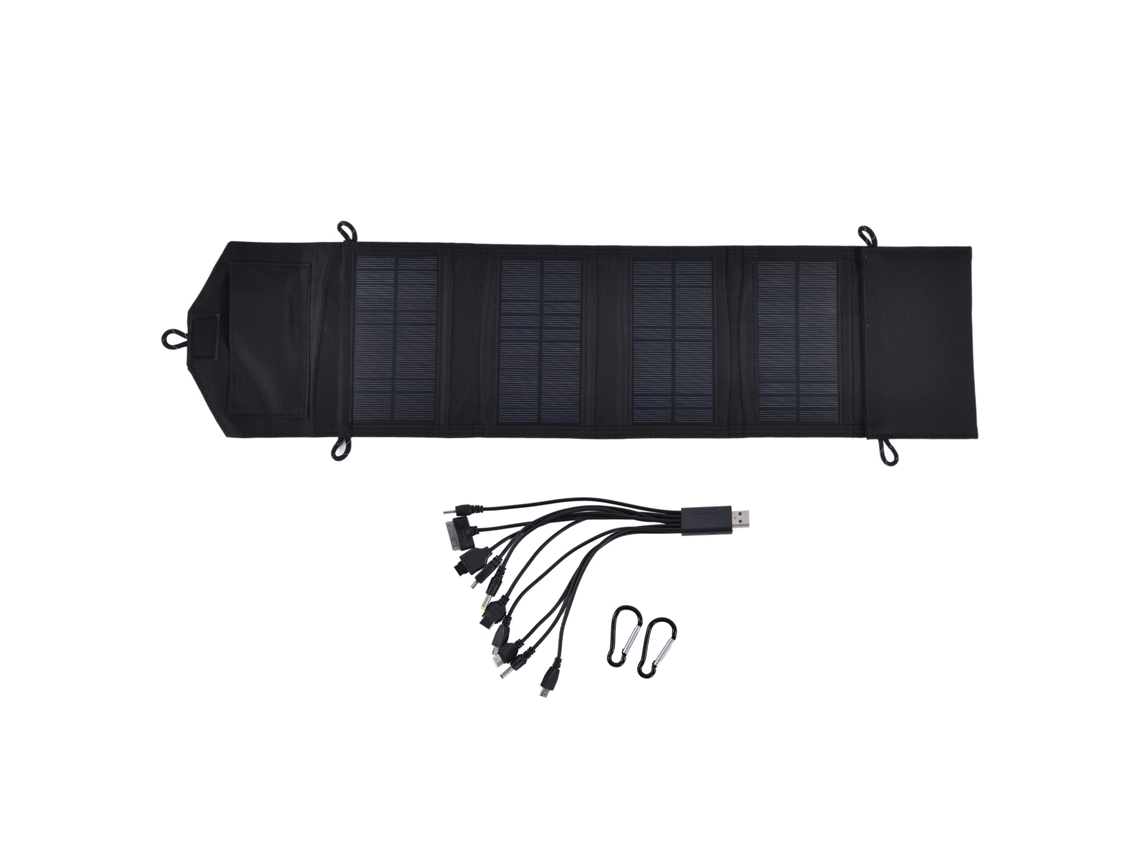 Panel Solar Plegable Portátil De 15 W Y 5 V Con Batería Solar Para Camping Y Viajes, Incluye Cargador Usb.