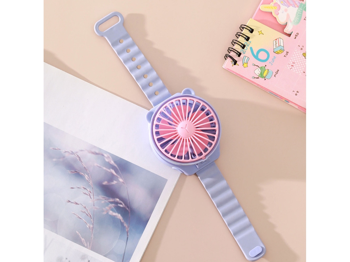 Ventilador infantil de pulso con pilas, portátil, diseño de dibujos animados, ligero y silencioso, ideal para actividades al aire libre... STELASPLEN