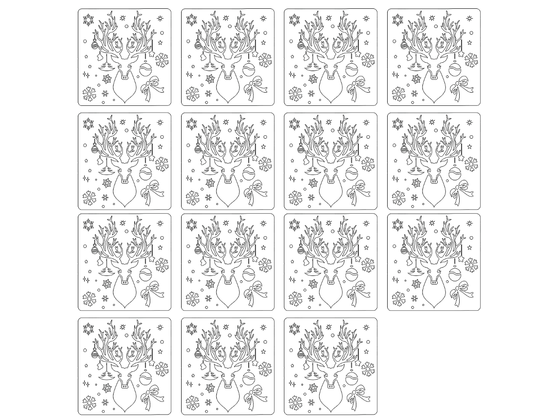 RNEMITERY 15 Piezas de Plantillas de Navidad para Pintura 5x5 Pulgadas - Plantillas Reutilizables para Pintar en Tarjetas de Navidad