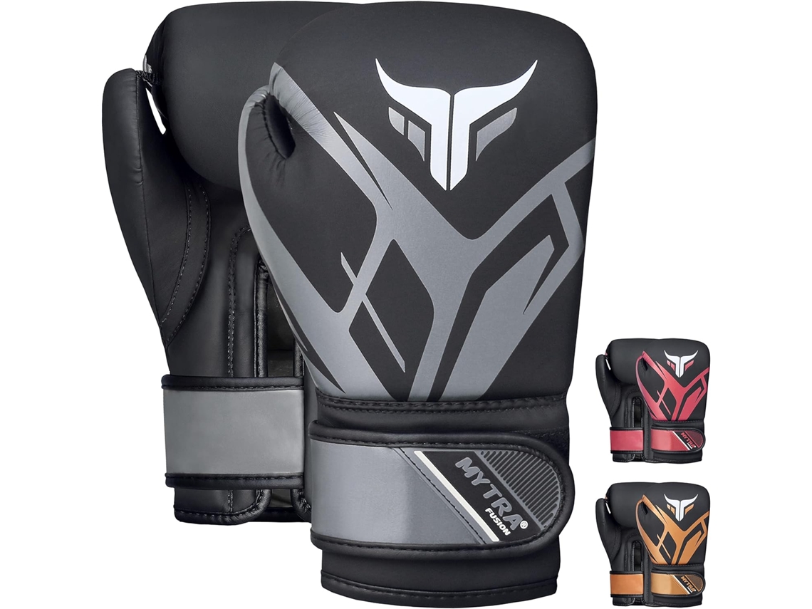 Guantes De Boxeo Pour Niño - Mytra Fusion - Guantes De Boxeo Junior Avec Palma Ventilada Mma, Muay Thai, Sparring, Combat - Gris