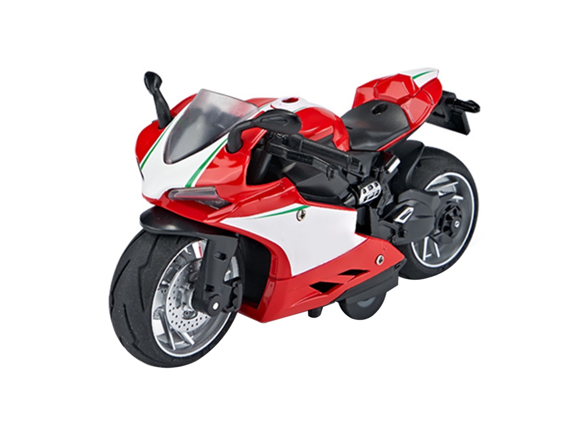 Vlola-modelo De Moto Juguete A Escala 1:14 De Aleación Y Plástico Con Sonido Y Luz, Retroceso, Rojo Para Niños