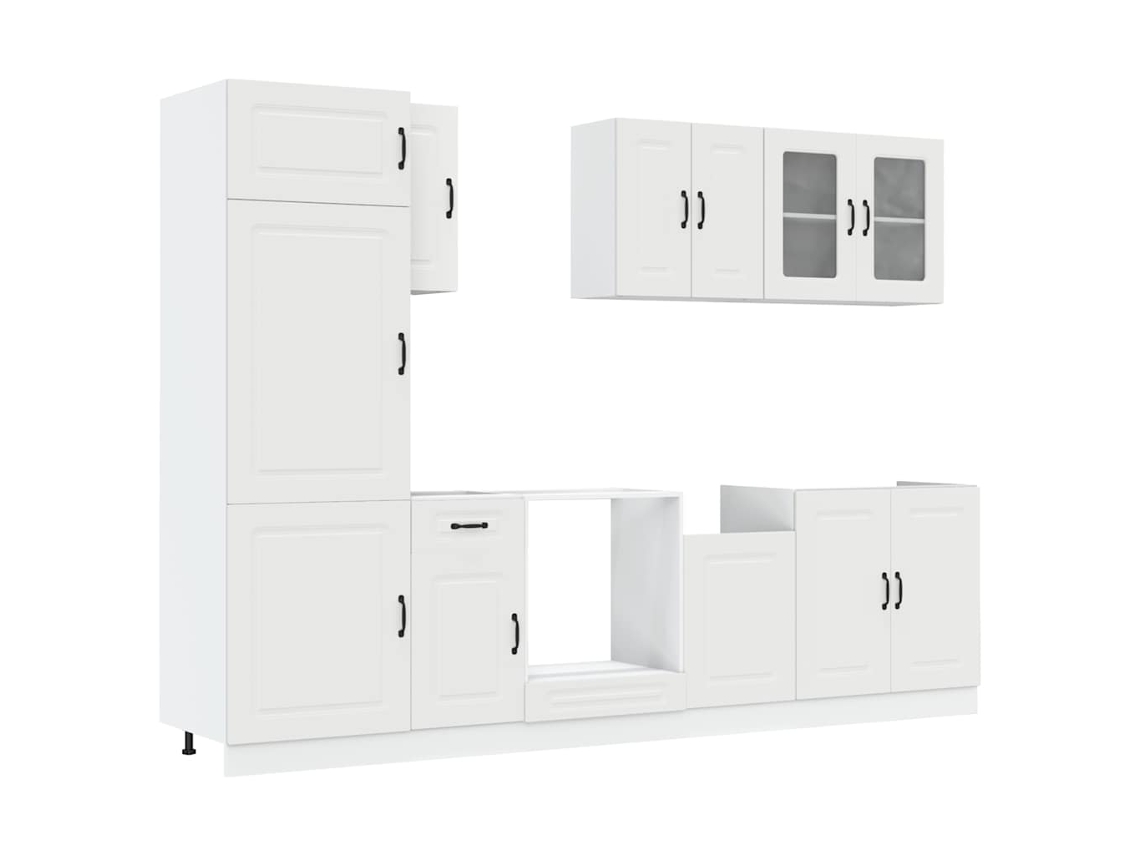Conjunto de gabinetes de cocina de 8 piezas Kalmar Blanco EXCLUSIVO DE LA CASA