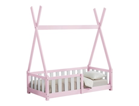 Estructura de Cama Infantil [EN.CASA] (Rosa - Madera - 70 x 140 cm)