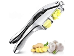Prensa de ajos de acero inoxidable, prensa de ajos manual 3 en 1, prensa de ajos de cocina profesional con mango ergonómico. Rosewell