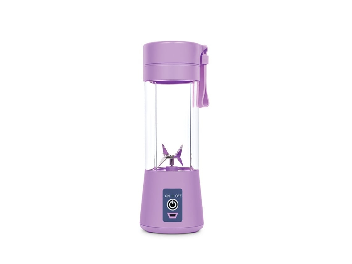 Licuadora portátil recargable por USB, 6 tazas, exprimidor de cítricos, limón, verduras, frutas, máquina de cocina Gusshious Purple