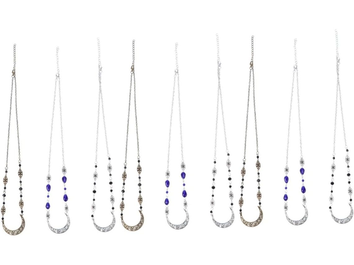 Conjunto De 9 Diademas Retro Con Cristales Artificiales Incrustados, Accesorios Para La Frente Para...