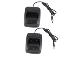 2 Bases De Carga Usb Para Radios Baofeng Bf666s/bf777s/bf888s Con Indicador De Carga.