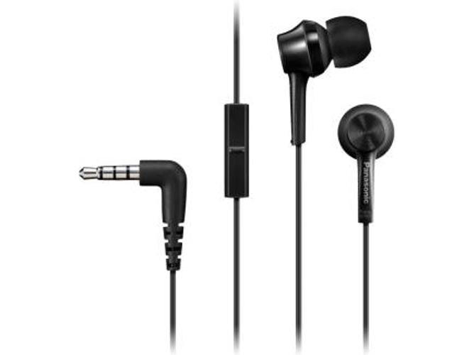 Auriculares con Cable PANASONIC RP-TCM115E (In Ear - Micrófono - Negro)