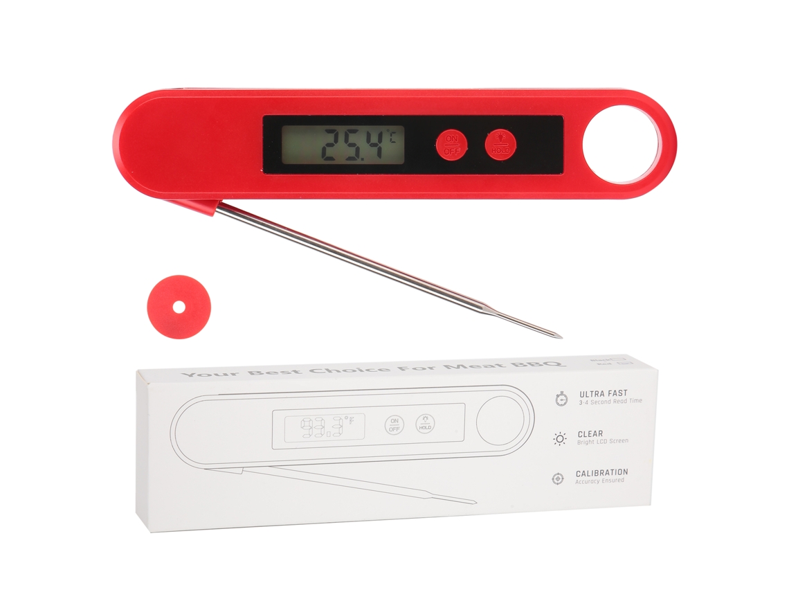Termómetro digital inalámbrico para carne con pantalla LCD plegable para cocina, barbacoa y cocina.