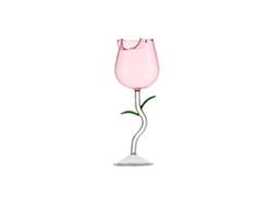 Copa De Vino Con Forma De Rosa, Alta, De Vidrio Borosilicato, 280 Ml, Para Coctelería O Fiestas.