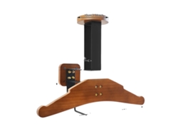 Soporte para casco, construcción de madera duradera, diseño que ahorra espacio, color nogal OEM.