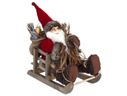 Figura de Navidad FÉÉRIC LIGHTS AND CHRISTMAS Fantoche de Papai Noel em trenó (Multicolor)