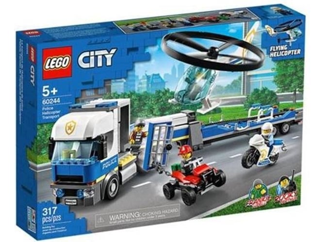 LEGO City: Transporte en helicóptero de la policía - 60244 (Edad Mínima: 5 - 317 Piezas)