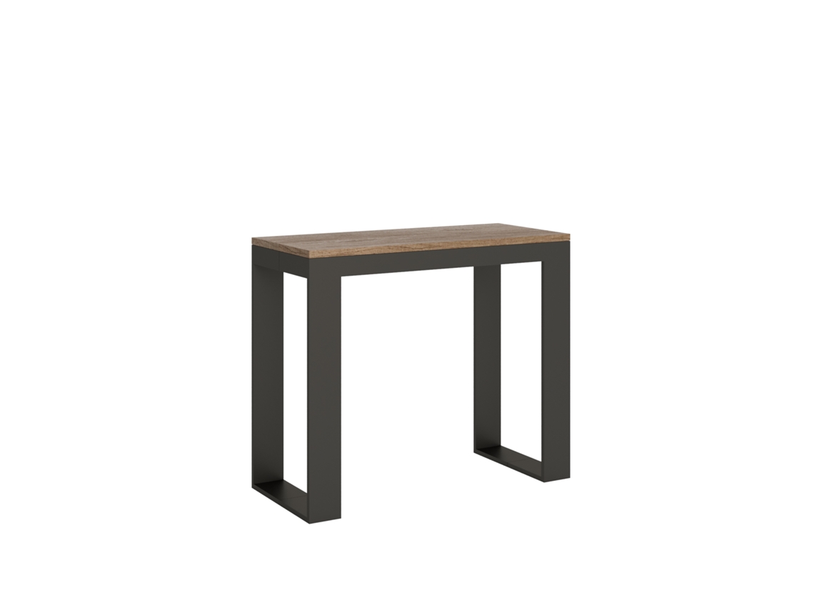 Consolas Tecno Evolution Extensible hasta 300 cm ITAMOBY (90 x 40 x 77 cm - Paneles de Melamina - Roble Natural)