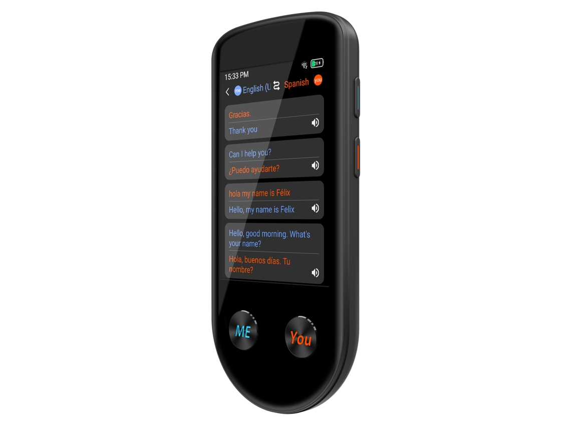 Dispositivo Traductor Inteligente V600s 130+ Idiomas Traducción Instantánea Bidireccional En Tiempo Real Para Viajes