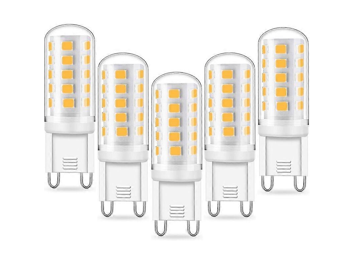 Rebe-bombillas Led G9 3w Equivalente A 40w Halógeno Luz Blanca Fría 6000k Ac220-240v Ahorro Energía No Regulable Sin Parpadeo Paquete De 5