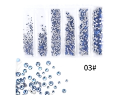 Pietras De Rhinestone Para Artesanato De Unhas 6 Gradeados Com Múltiplas Cores Ferramentas Diy De Manicure (03)