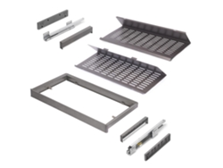 Emuca Kit De Cajón Zapatero Extraíble Para Armarios Quartz, Regulable, Módulo 800mm, Acero, Aluminio Y Plástico, Titanio