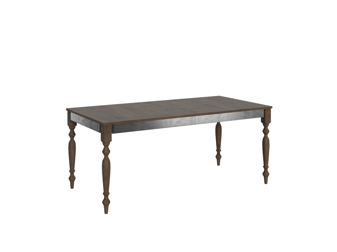 Mesa de Comedor ITAMOBY Romagna Iron (90x180/284 - Paneles de Melamina - Nogal)
