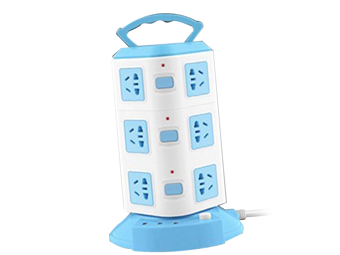 Omni-torre De Tomacorrientes Multifuncional Con Puerto Usb Y Protección Contra Sobrecarga 10a