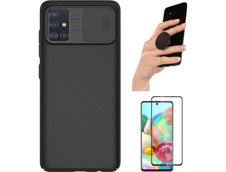 Carcasa, Protector y Popsocket Samsung A51 Nillkin Camshield Negro