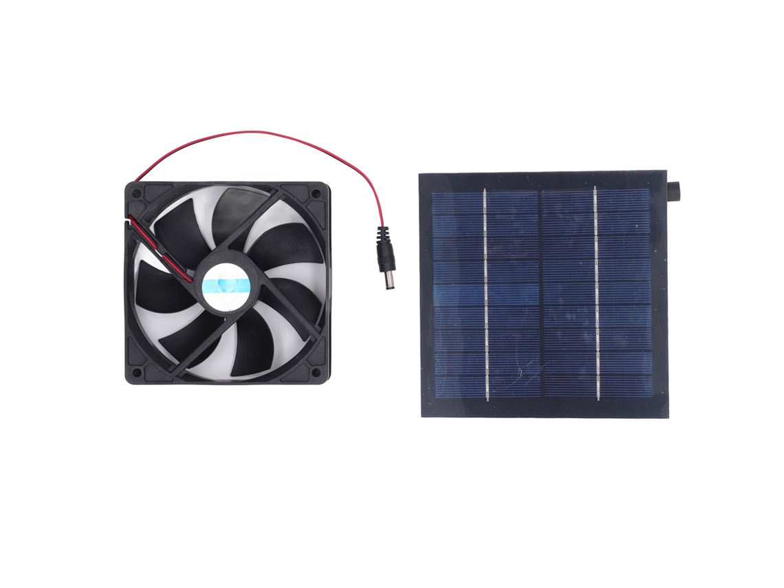 Kit de ventilador con panel solar de 20 W IP65 para gallineros y jardinería.