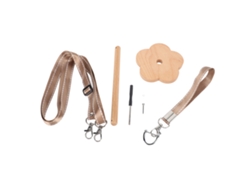 Soporte Portátil Para Hilo De Muñeca Con Correa De Hombro De Madera Para Tejer Y Hacer Ganchillo.