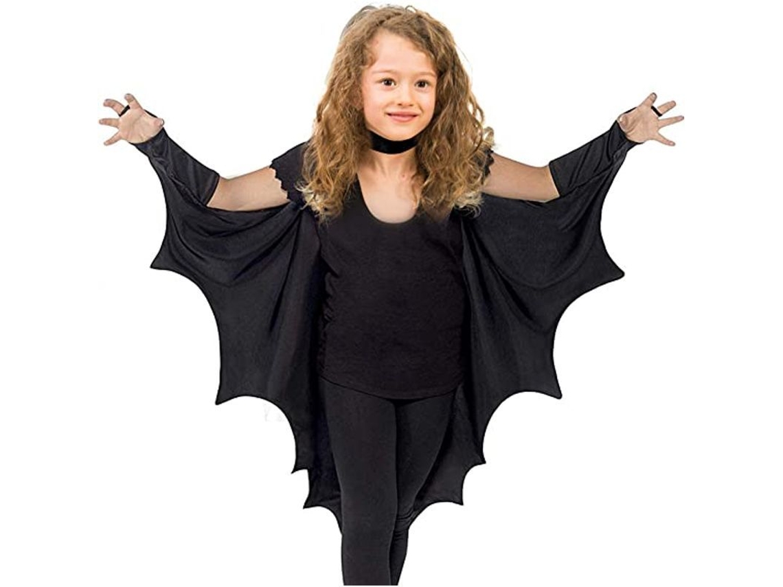 Alas negras, accesorio de disfraz para dragón, vampiro, murciélago, niños, adultos, Halloween