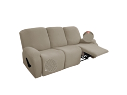 Sofá Reclinable Slipcovers, Cubiertas De Silla Reclinable De Estiramiento Con Elegante Tela Jacquard Bordado Diseño De 8 Piezas Para Sofá Reclinable D