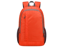Mochila unisex ligera para viajes al aire libre, plegable, compatible con ordenador portátil, resistente al agua, ideal para uso casual y deportivo. Naranja.
