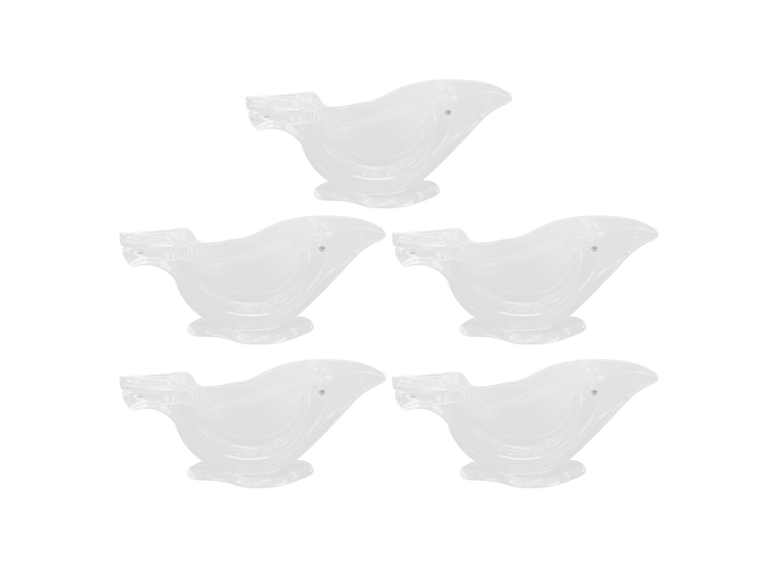 5 Exprimidores De Limón Manuales Portátiles, Con Forma De Pájaro Adorable, Transparentes, Para El Hogar, Restaurante O Cafetería.