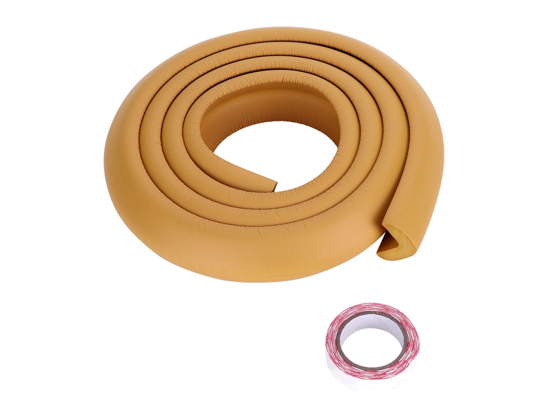 Tira Protectora De Goma Para Esquinas De Mesas, 2 M, Para Bebés Y Niños, Marrón.