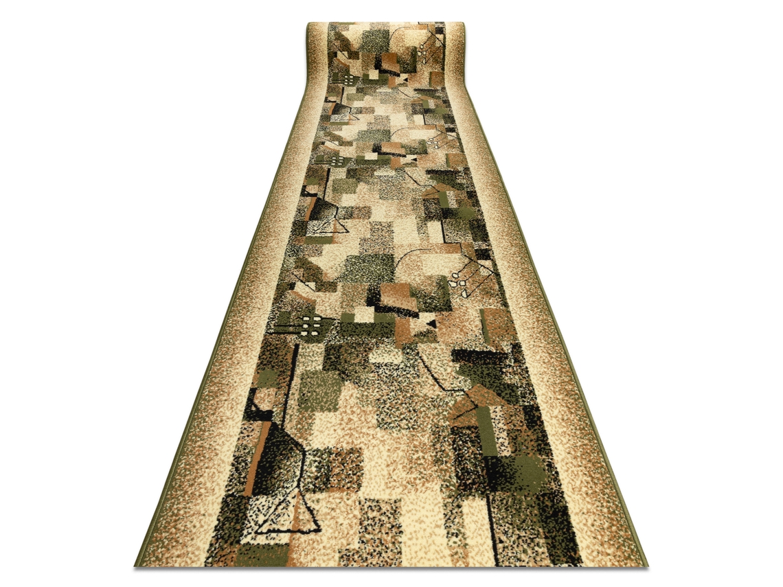 Alfombra de Pasillo Bcf Impresja Verde Aceituna 80 cm
