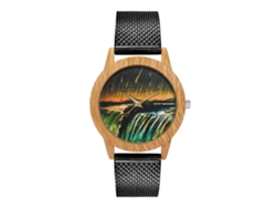 Reloj De Pulsera Unisex Sencillo De Malla De Silicona Con Movimiento De Cuarzo Negro.