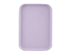 Bandeja Nórdica Violeta De Paja De Trigo (25x17cm) – Tamaño Pequeño Para Meriendas