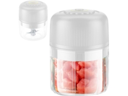 Mini Trituradora Eléctrica De Ajos Procesador De Alimentos Picadora Inalámbrica Potente Usb Recargable 300ml Cuich Blanco