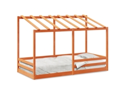 Maison Exclusive - Cama Infantil Con Techo Madera Maciza Pino Marrón 80x200 Cm