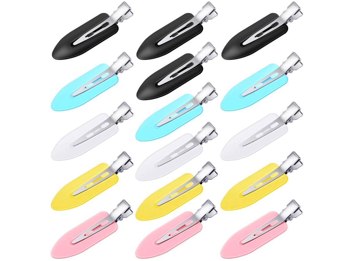 Pinzas para el cabello antiarrugas para peinados perfectos, accesorios antideslizantes de acero inoxidable y plástico, 15 unidades para mujeres y hombres.