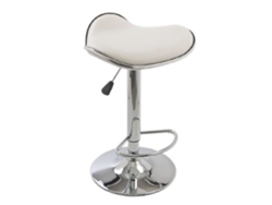Taburete alto regulable en altura con respaldo blanco Clp Shangai