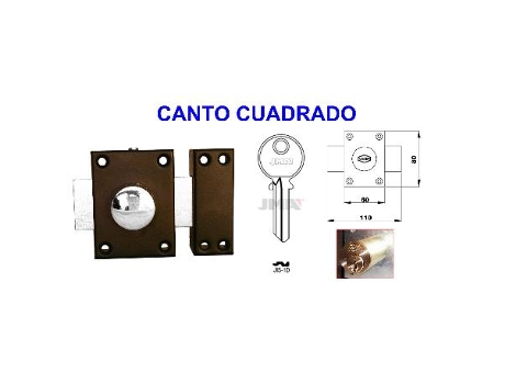Avl cerrojo sobreponer 8101-hp canto cuadrado