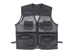 Chaleco Militar Pesca Caza Transpirable De Malla Con Multi Bolsillos Resistente Rápido Secado Talla Xl Gris Oscuro