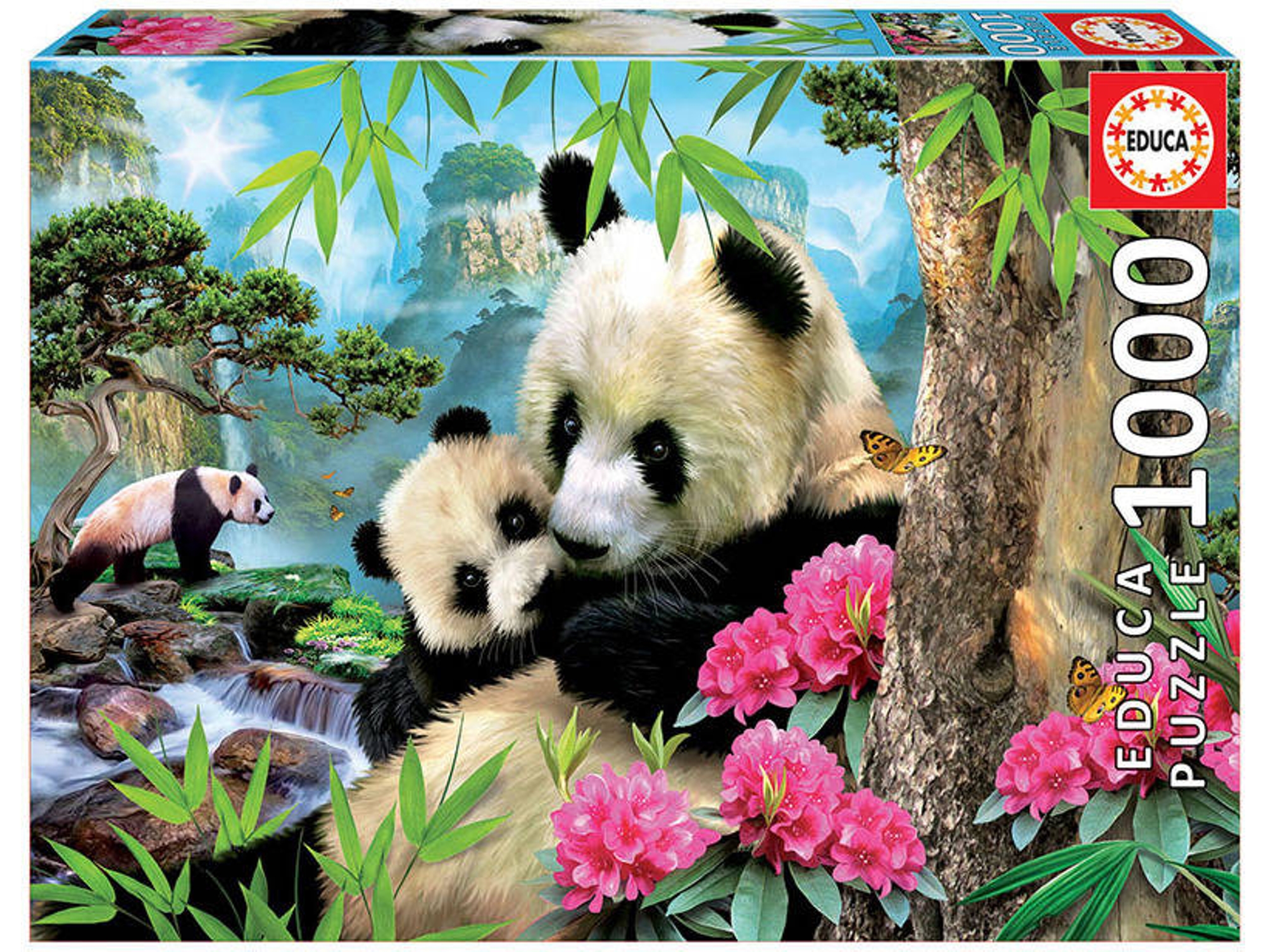 Puzzle EDUCA 1000 Osos Panda (Edad Mínima: 12 Años - 1000 Piezas)
