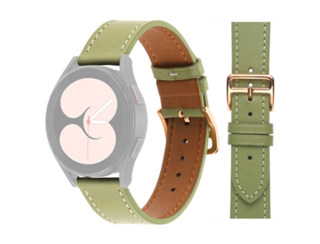 Correa de piel auténtica 20mm para Samsung Galaxy Watch4 40mm/44mm/Garmin Venu 2 Plus - pista