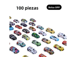 Coche modelo de aleación de cobre, juguete planeador infantil con mecanismo de fricción inercial MDUG (100 piezas)