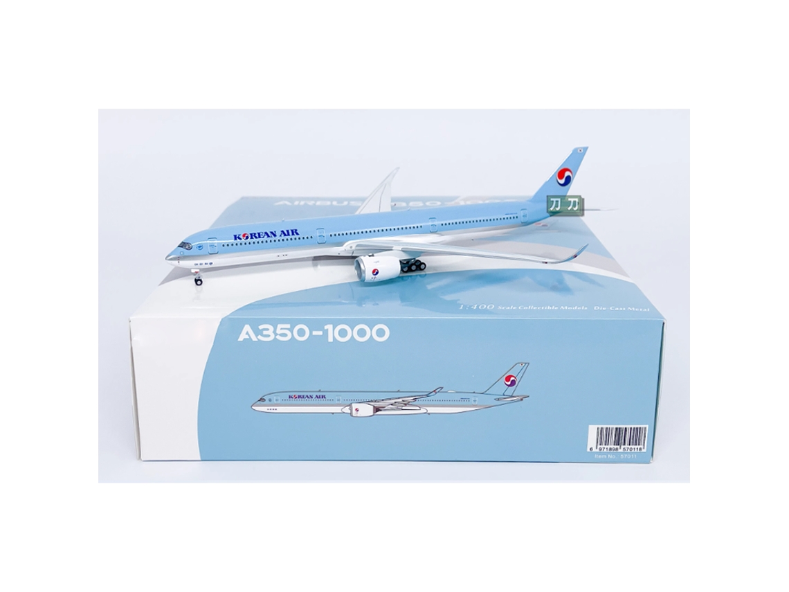 Modelo De Avión De Fundición A Presión Korean Air A350-1000 A Escala 1/400