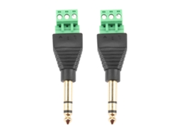 Peças Conector Adaptador De Terminal Balun De Áudio E Vídeo Estéreo Verde 6.35mm