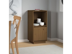 Aparador | Aparador De Comedor | Armario De Cocina De Madera Maciza De Pino Marrón Miel 38x35x80 Cm