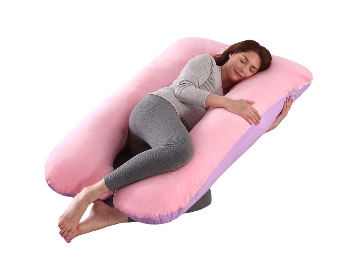 Almohada Para Embarazadas, Almohada En U Desmontable Y Lavable, Gran Cojín De Espalda