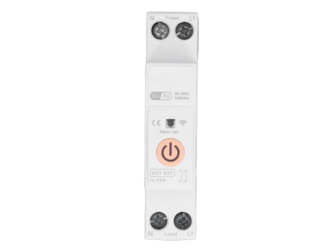 2026-interruptor Inteligente Wifi De Rail Din Para Electrodomésticos 2p 25a Ac 90‑300v Control Remoto