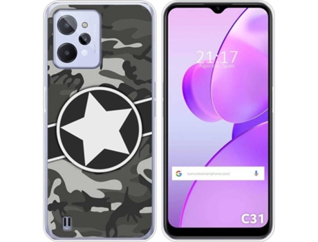 Carcasa para Realme C31 TUMUNDOSMARTPHONE Dibujos Camuflaje 02 Multicolor